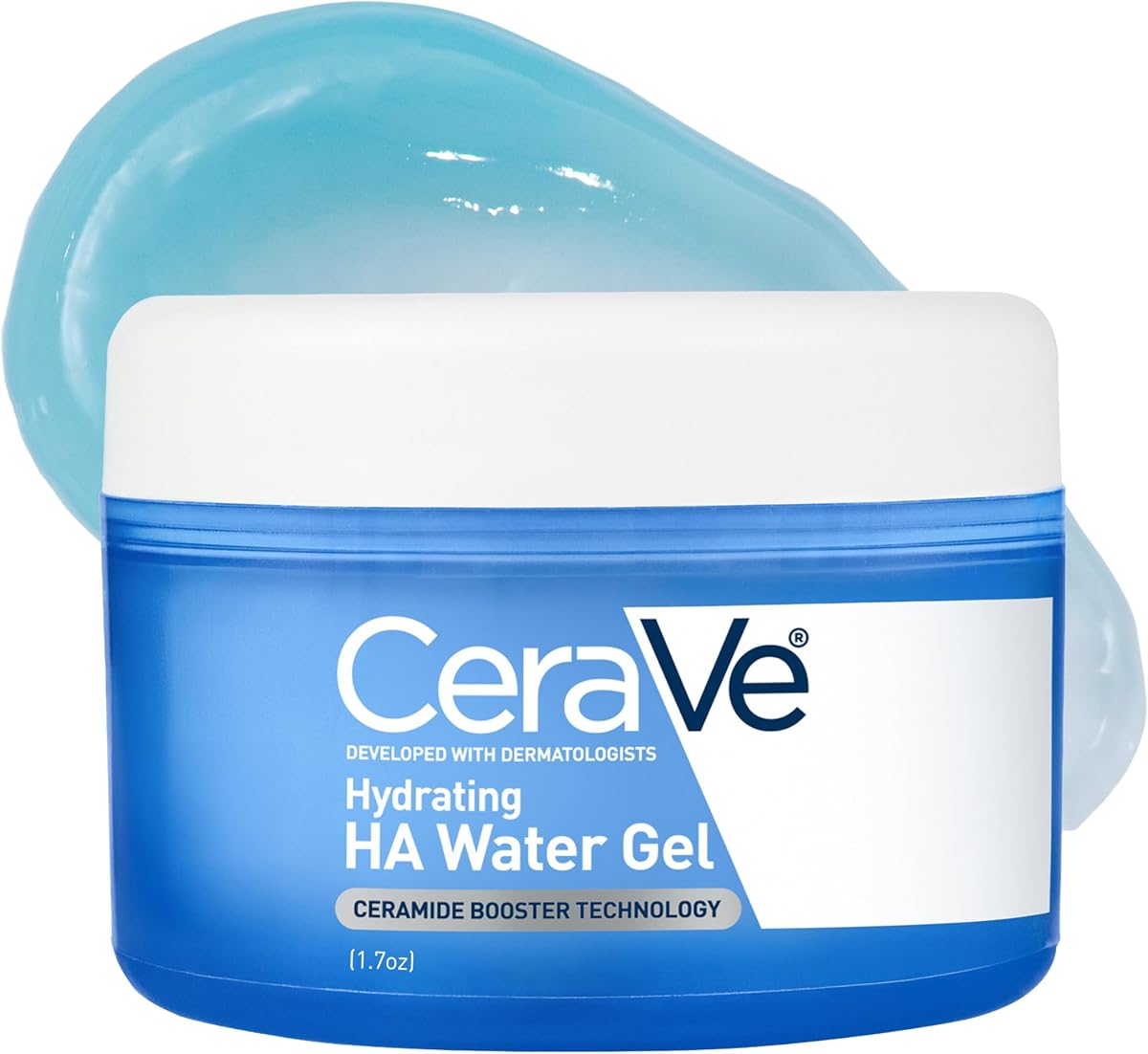 Hidratante en gel de agua con ácido hialurónico para rostro, 1.7 oz | Gel de agua ligero con ceramidas, niacinamida y ácido hialurónico para una hidratación voluminosa, seguro para pieles sensibles