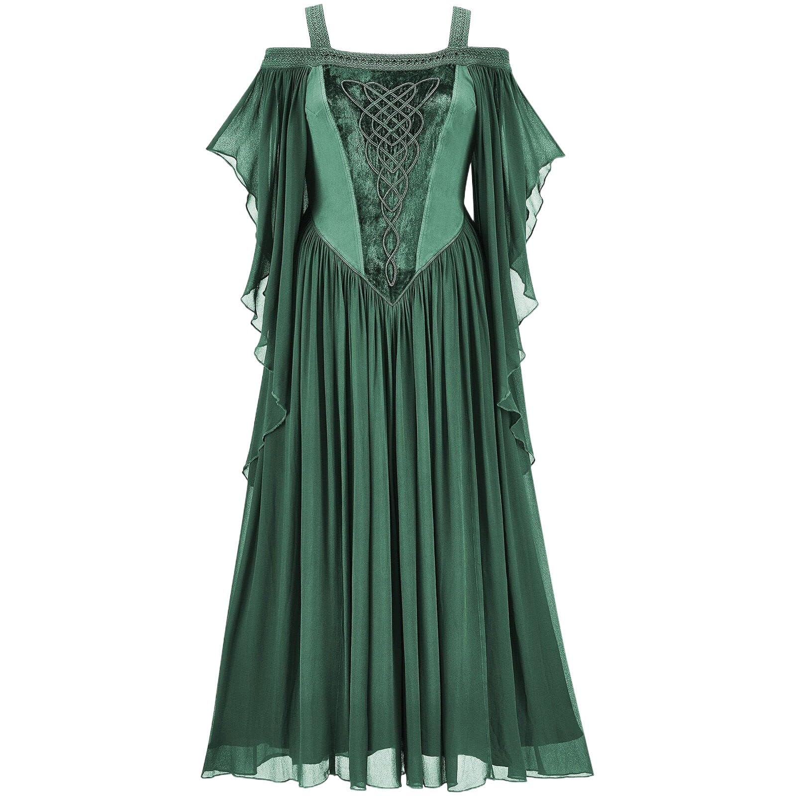 Générique Robes Gothiques Femmes rétro Hiver imprimé Floral Automne Robe élégante pour Tenue Cosplay