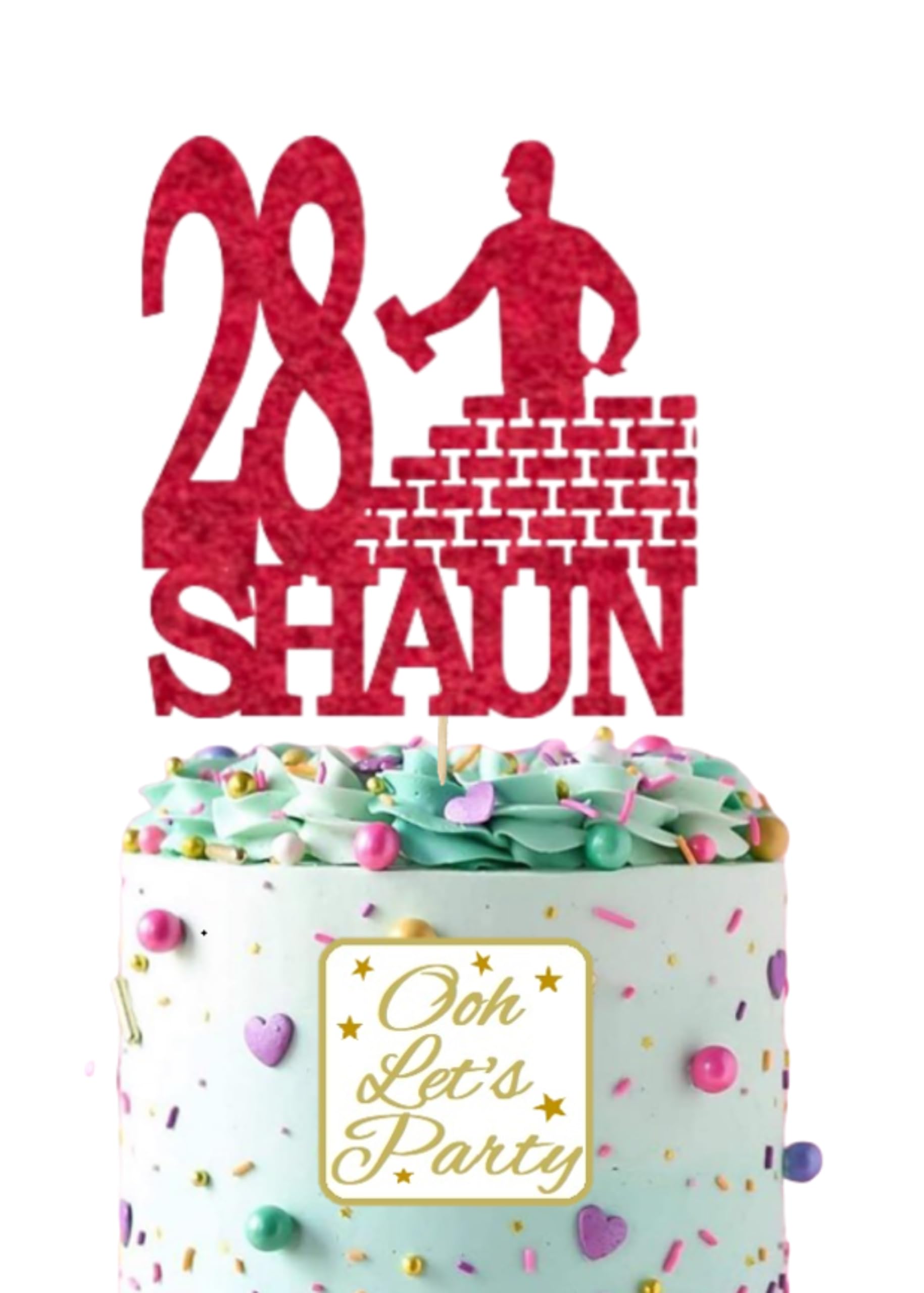 Bricklayer Birthday Cake Topper, Choose Your Name, age & Colour.