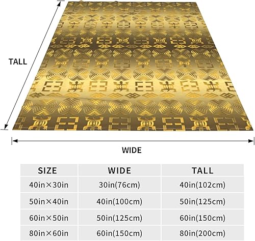 Miniatura 5 de Manta de forro polar ultrasuave, patrón étnico africano con símbolos Adinkra para sofá, manta de felpa para todas las estaciones, manta ligera para