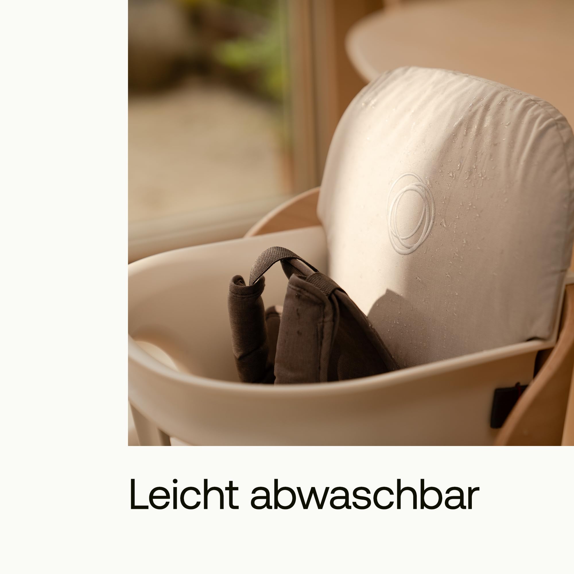Bugaboo Giraffe Baby-Set für den Bugaboo Giraffe Hochstuhl, für Babys von 6 bis 36 Monate, mit Sitz und 5-Punkt-Sicherheitsgurt, mit einer Hand verstellbar, aus biobasiertem Plastik, Grau