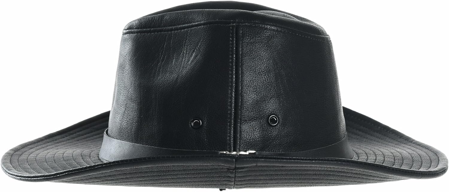 WITHMOONS Faux Leather Hat Outback Hat Fedora CD8859