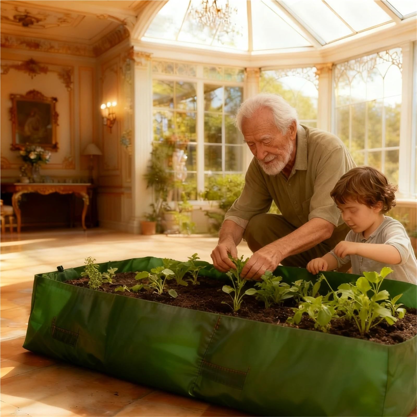 Bolsa for Cultivo de Plantas, maceteros Grandes for Exteriores, balcón, Invernadero, jardín, Accesorios jardinería, Bolsas for Plantar, Herramientas, 2 uds(84Grids)
