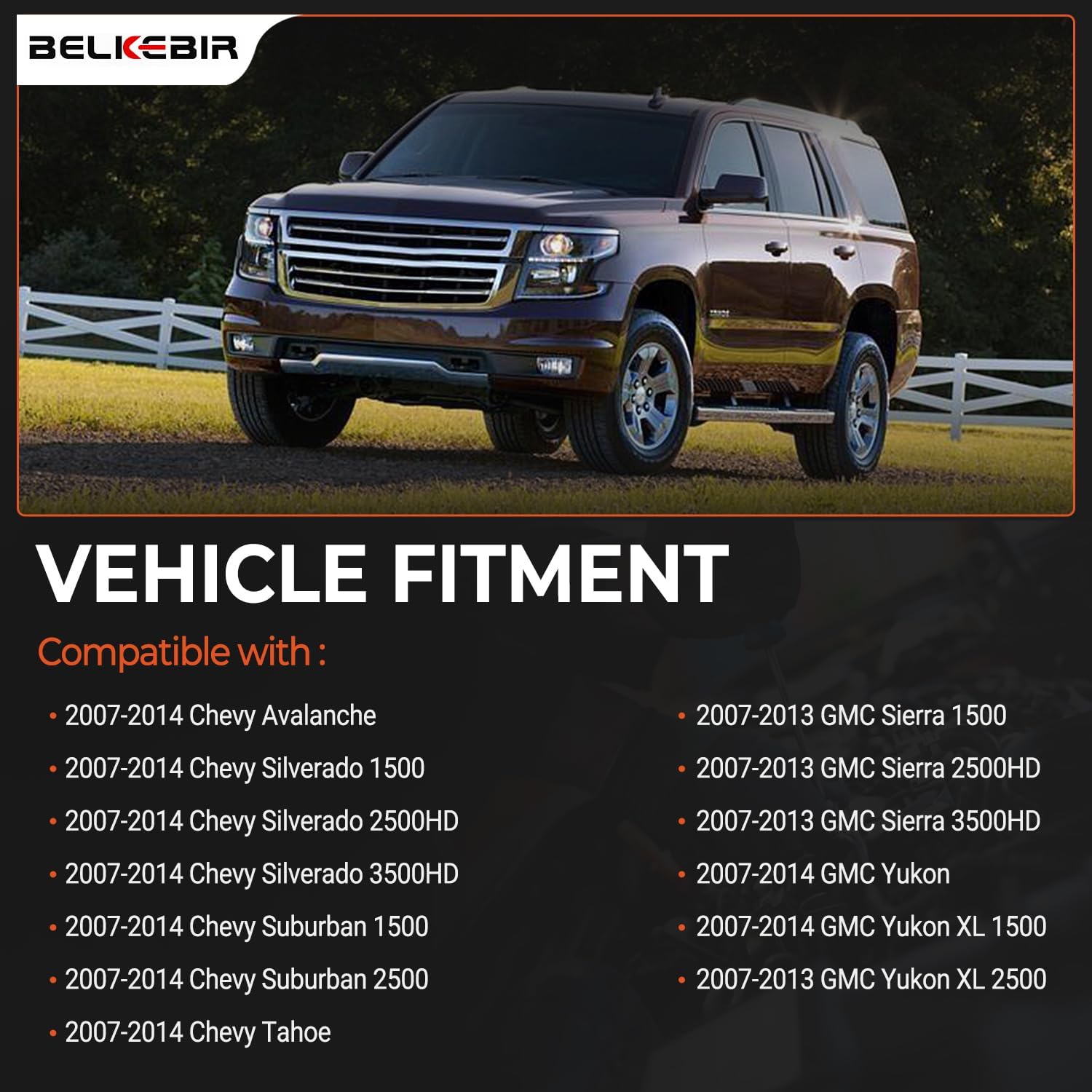 Center Console Lid Black Armrest Cover Compatible with 2007-2014 Chevy Silverado Tahoe Suburban 1500 2500 Avalanche GMC Sierra Yukon XL Replaces 15217111 15941534 19328718