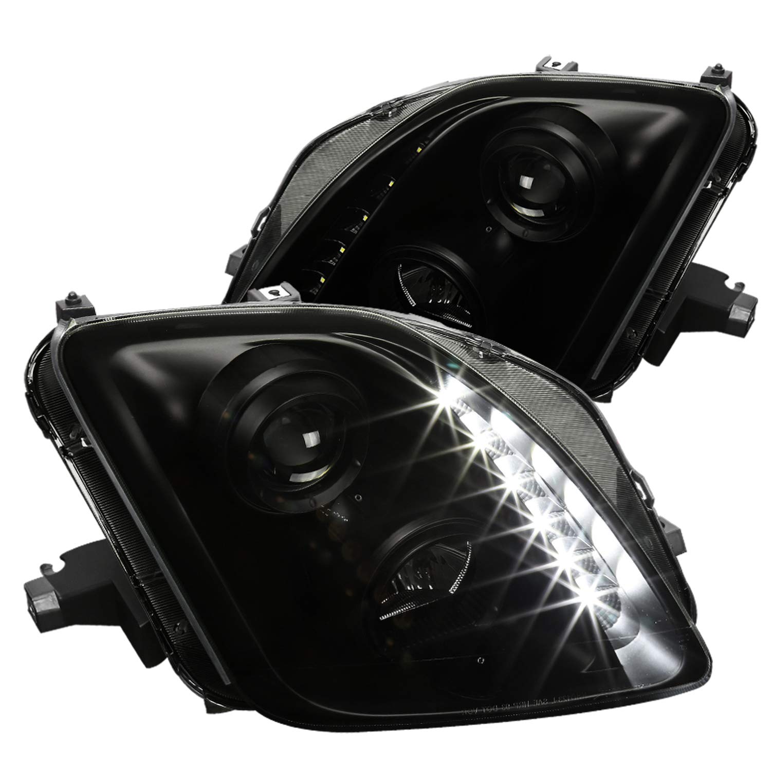 SPEC-D TUNING LHP-PL97SM-RS Projector Headlights- Smoke with Black Housing 97-01 Honda Prelude