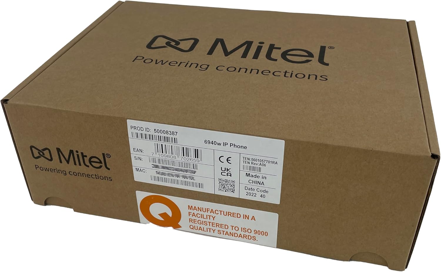 MiVoice 6940W IP Phone, Wi-Fi Enabled, Large Touchscreen Display, Black (Power Supply NOT Included)