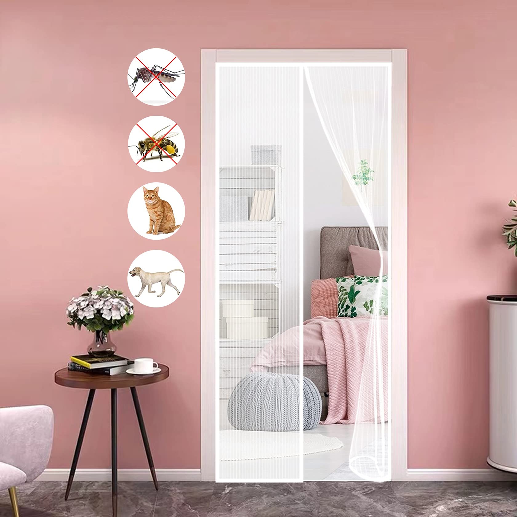 Buy Fly Insect Screen Door Keep Insects Out Walk Through Screen Door No Bugs, Closes