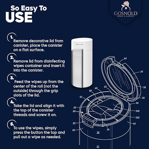 Miniatura 5 de Recipiente decorativo para almacenamiento de toallitas dispensador de toallitas recargable para cocina, baño, aula, oficina. Antideslizante, tapa