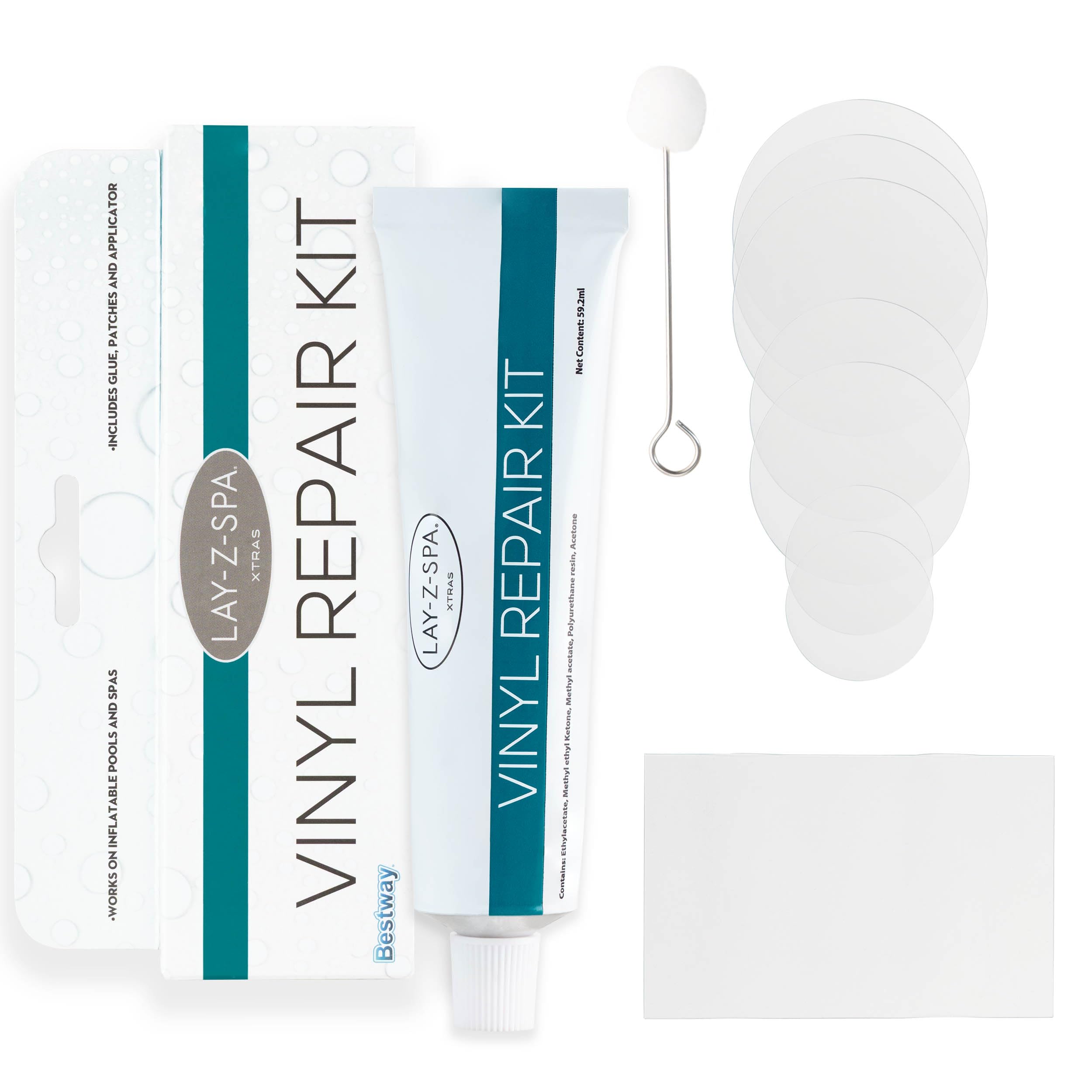 Lay-Z-Spa BWA0010 Vinyl Repair Kit for Hot Tubs, Inflatable Spas and Above Ground Pools (Repair Patches, Glue and Application Tool)