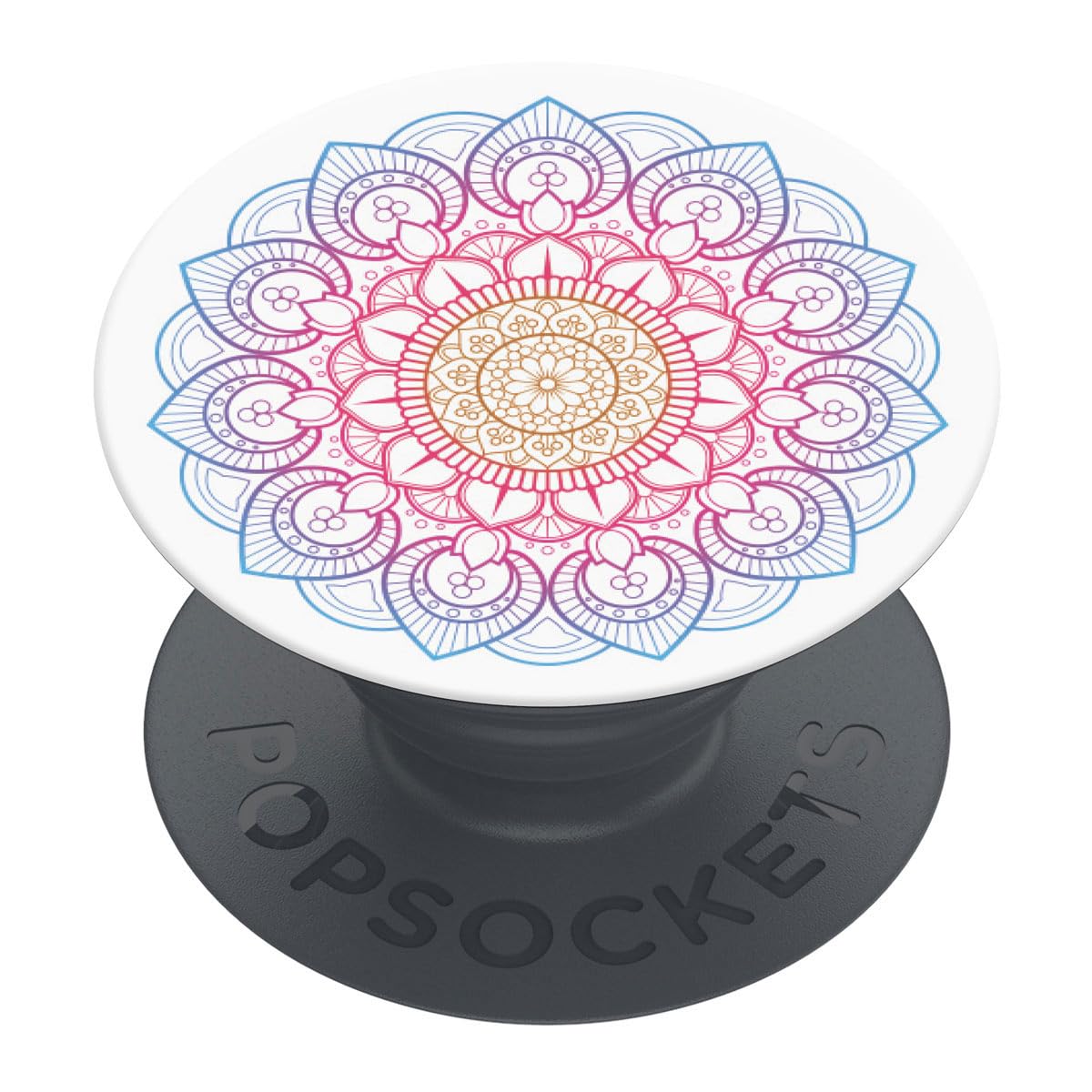 PopSockets PhoneGrip | uchwyt i uchwyt do smartfonów | Włączany i wysuwany uchwyt Basic | Mandala Rainbow