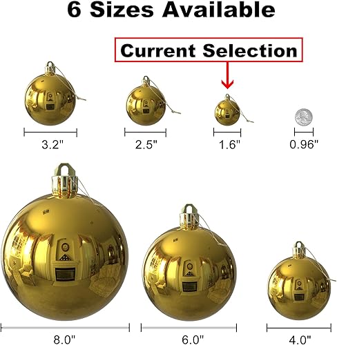 Vista 1127 de 18 esferas medianas decorativas navideñas para árbol de Navidad, inastillables, para colgar, color púrpura, 2.5 pulgadas, paquete de 18