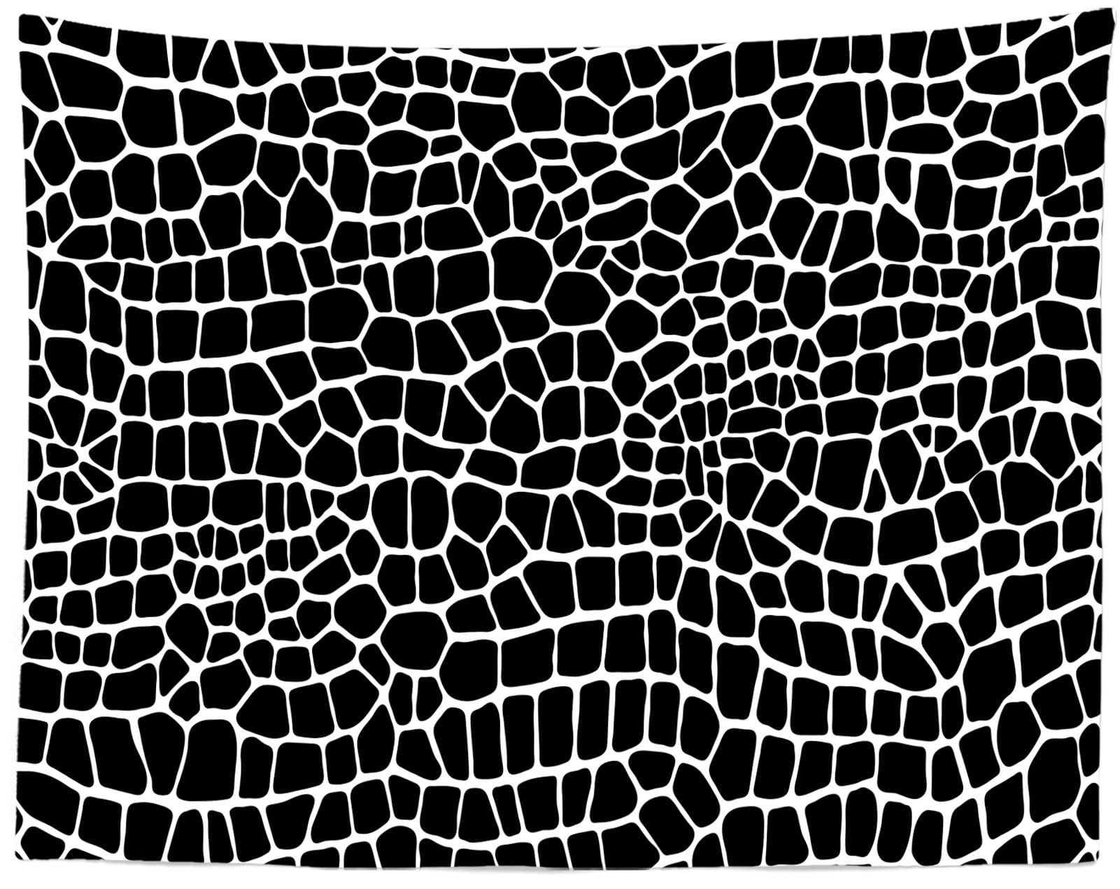3.5x2.5m Toile de Fond Abstraite en Peau de Serpent Noir et Blanc, Motif de Peau de Crocodile, Serpent, Reptile, décorations de fête, bannière, Accessoire de séance Photo
