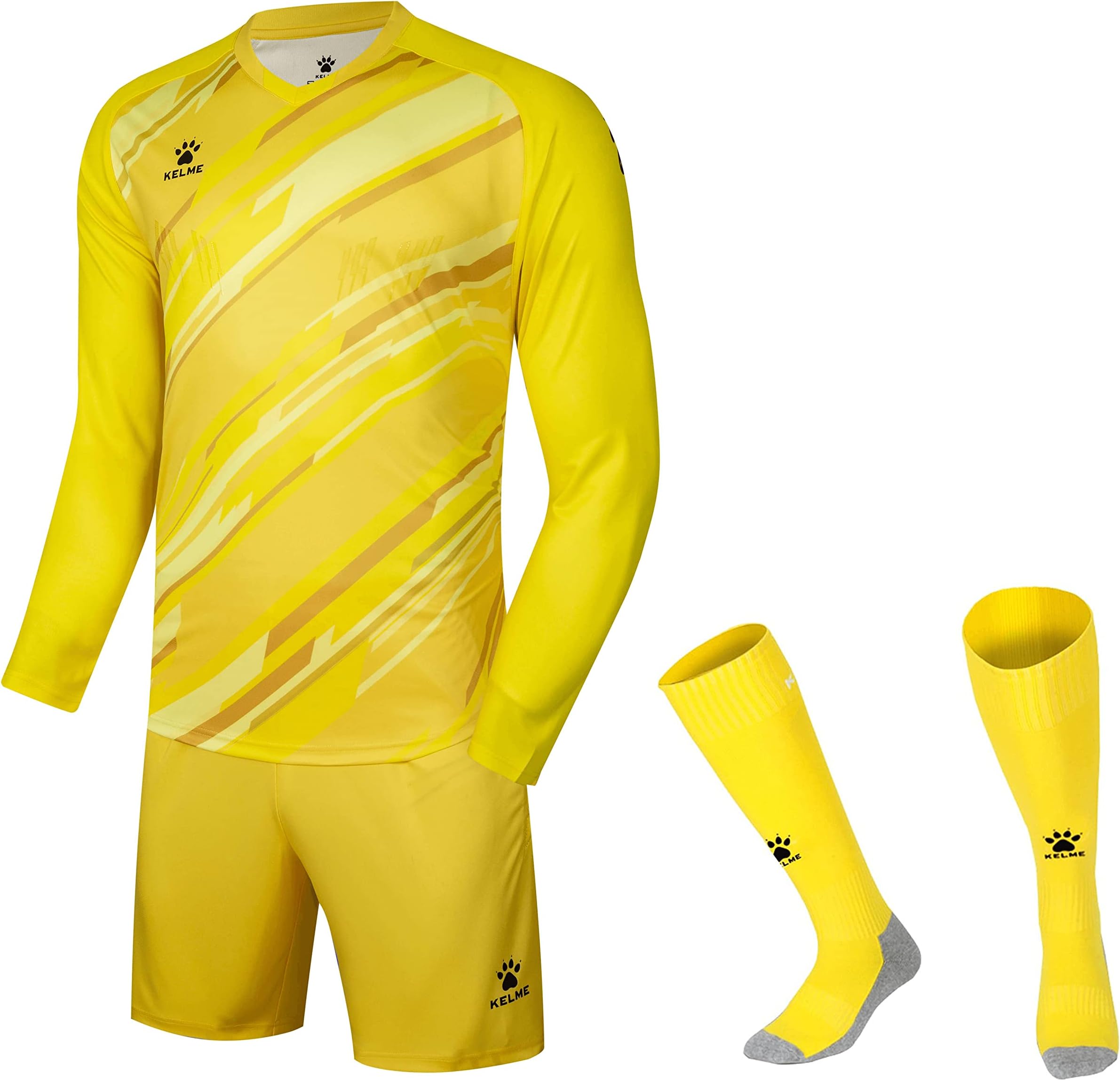 Soccer Goalkeeper Jersey Pro Set Uniform - Padded Goalkeeper Shirt Shorts Socks - Men's Goalie Jersey Adults Kids
