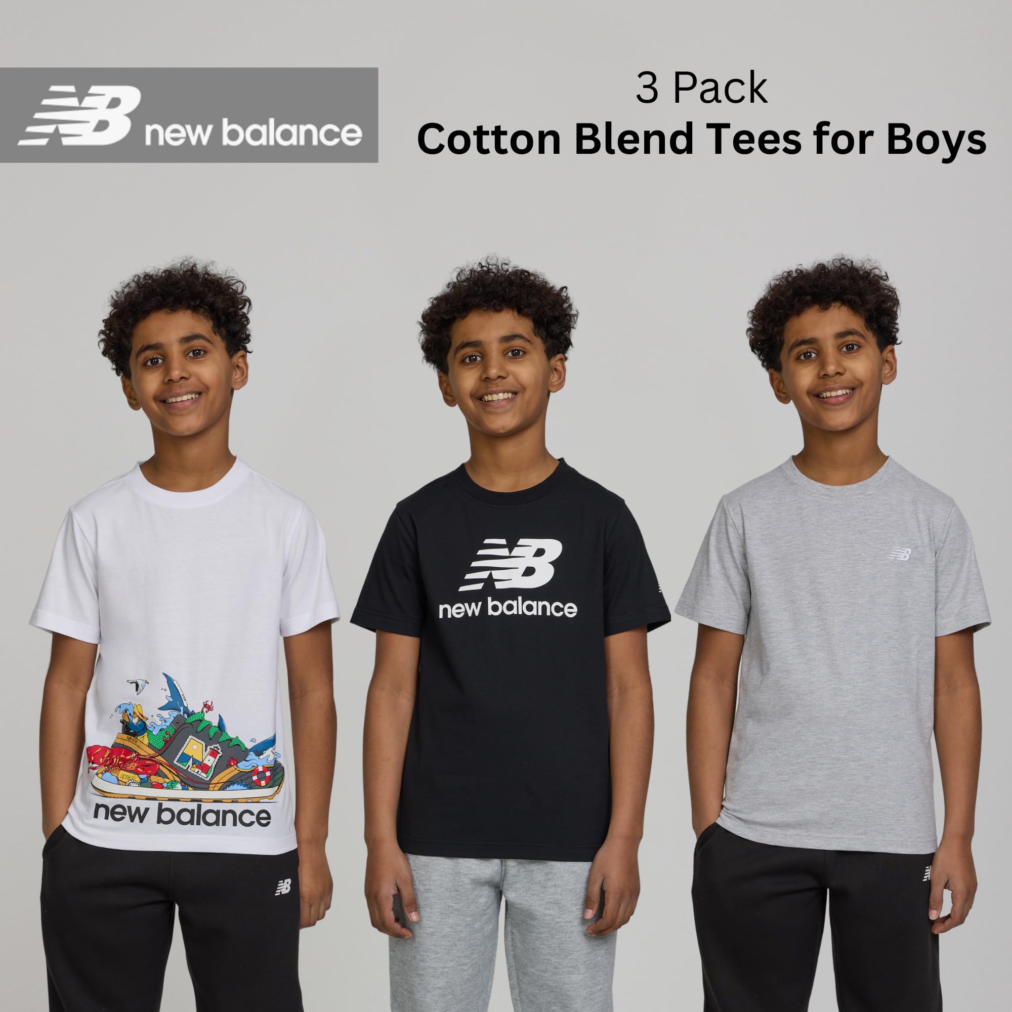 New Balance Confezione da 3 Magliette