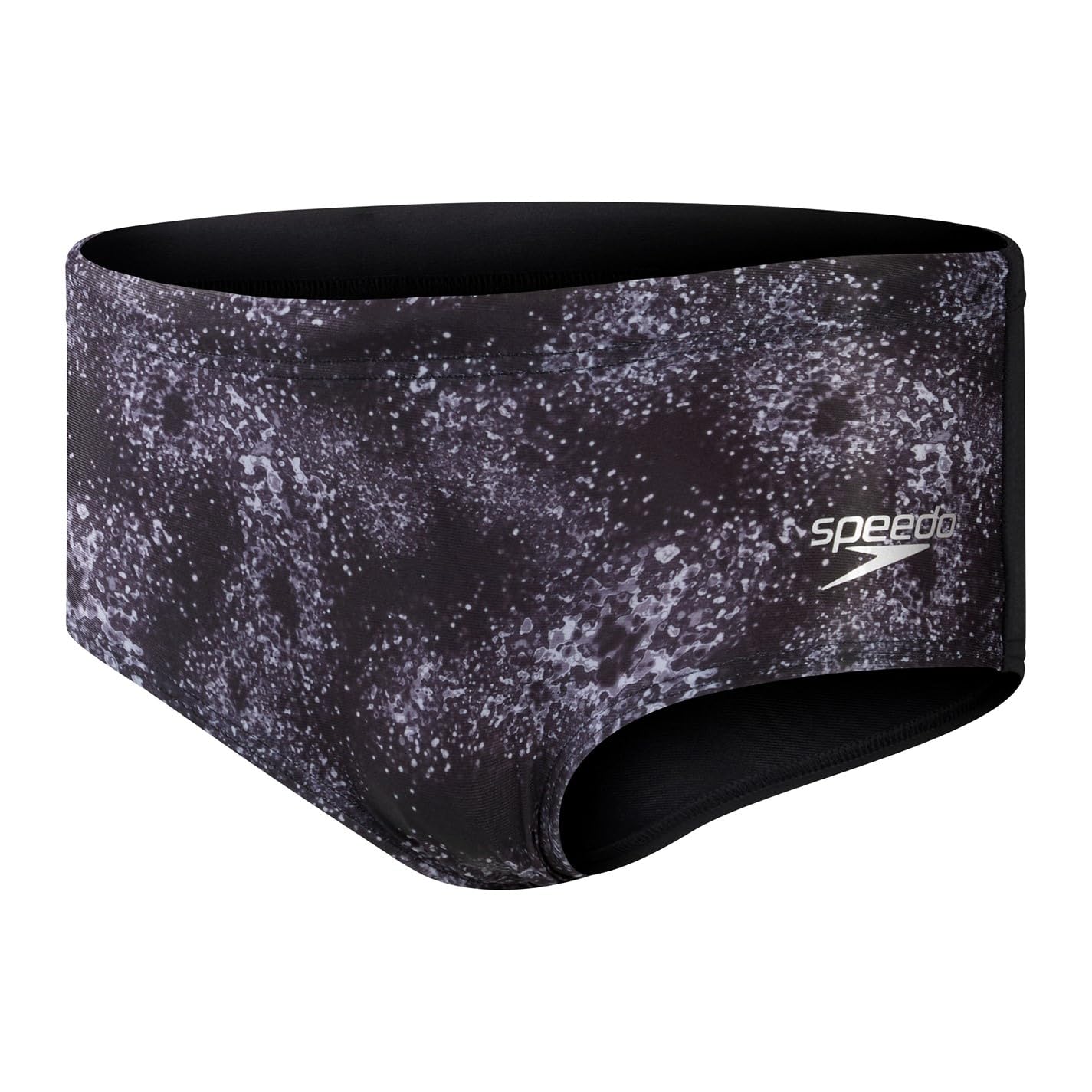 Speedo Allover Club Training Digital Brief - Calzoncillos para niños (13 cm), color negro y gris