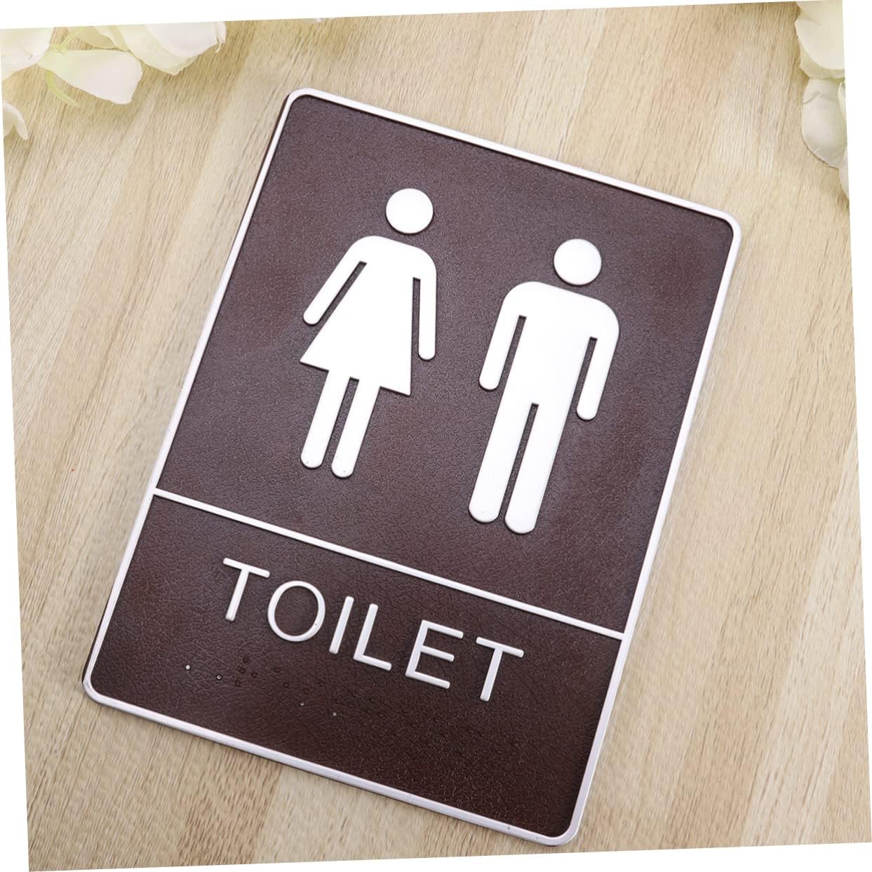Creative Toilet Sign Unisex Wall Sticker for Restroom Female Bathroom Door Decor for Public Toilets Innovative Design for Men Women