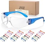 28 Pack Verres de sécurité en 7 Couleurs (Bulk Pack de 24+4) Unisexe clair anti-rayure Protection Gants Résistant à l'impact Lentille Eyewear ANSI Z87.1 EN166 pour la construction, le tir et le laboratoire