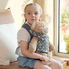 GAGAKU Baby Doll Carrier for Toddlers, Kids Toy Reborn Dolls Carrier for Little Girls, Baby Dolls Accessories - Gray - Leaf