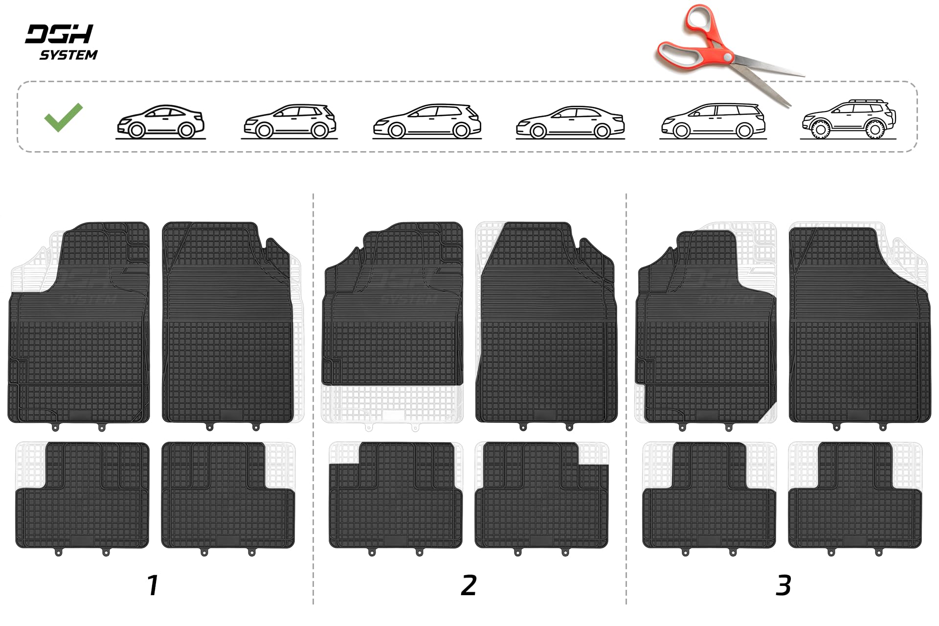 Uniwersalne Dywaniki gumowe Wycieraczki samochodowe kompatybilne z Infiniti G37 COUPE 2-DRZ. 2008-2013