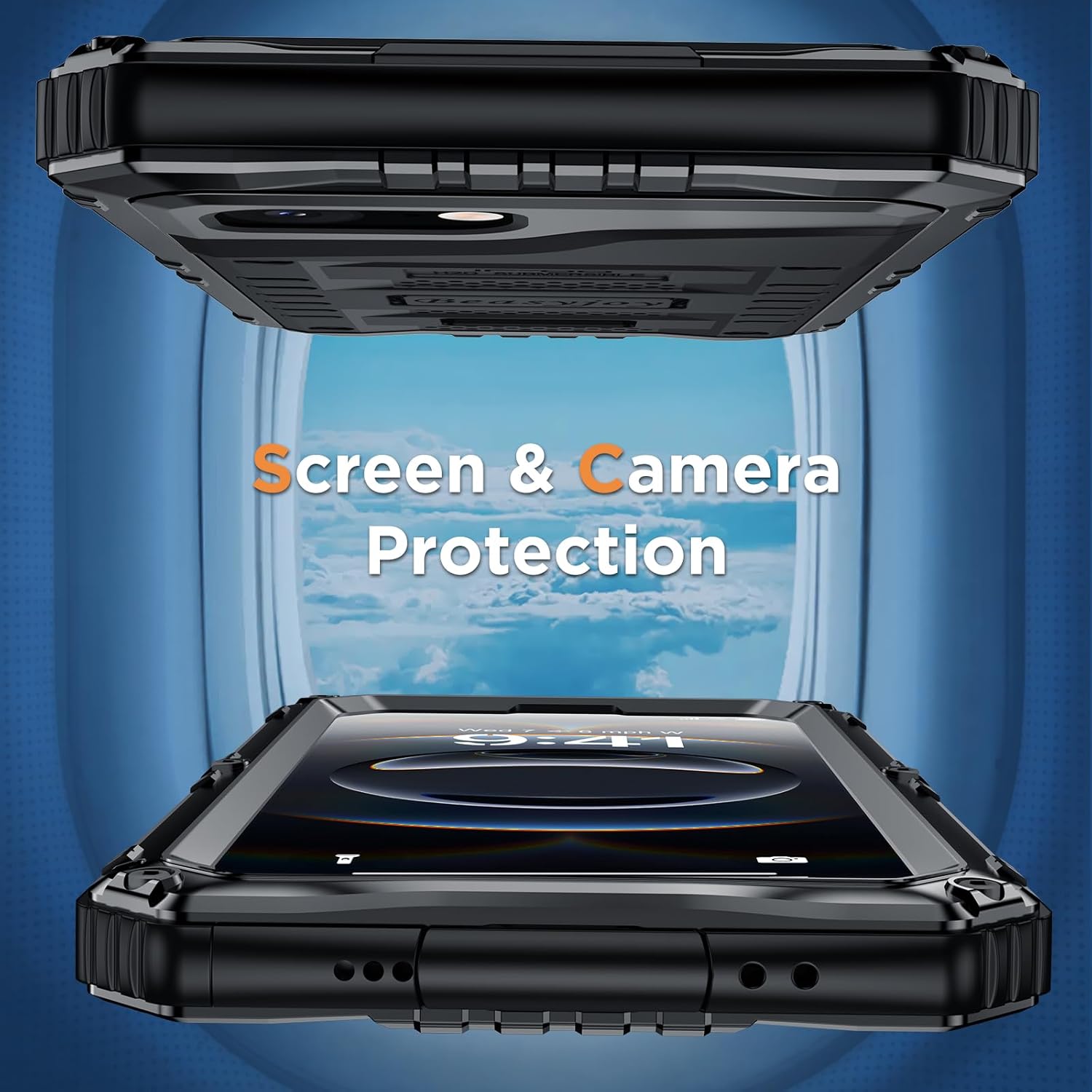 Beasyjoy for iPhone 16e Case Waterproof, Metal Heavy Duty Full Body Protective Case with Built-in Screen Protector, Military Grade Shockproof Defender Cover for iPhone 16e 6.1", Black - Image 6