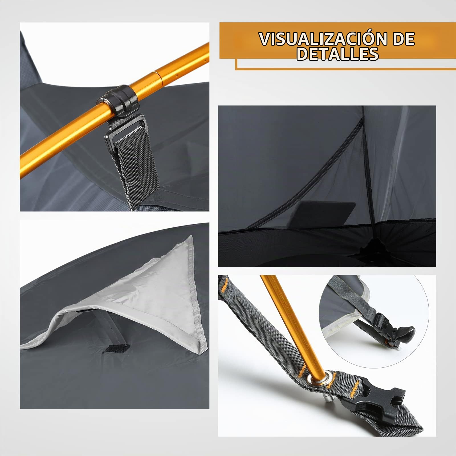 Bessport 2-3 Persona Tienda de Campaña con Dos Puertas A Prueba de Resistente al Agua y al Viento para Viajes, Camping, Senderismo