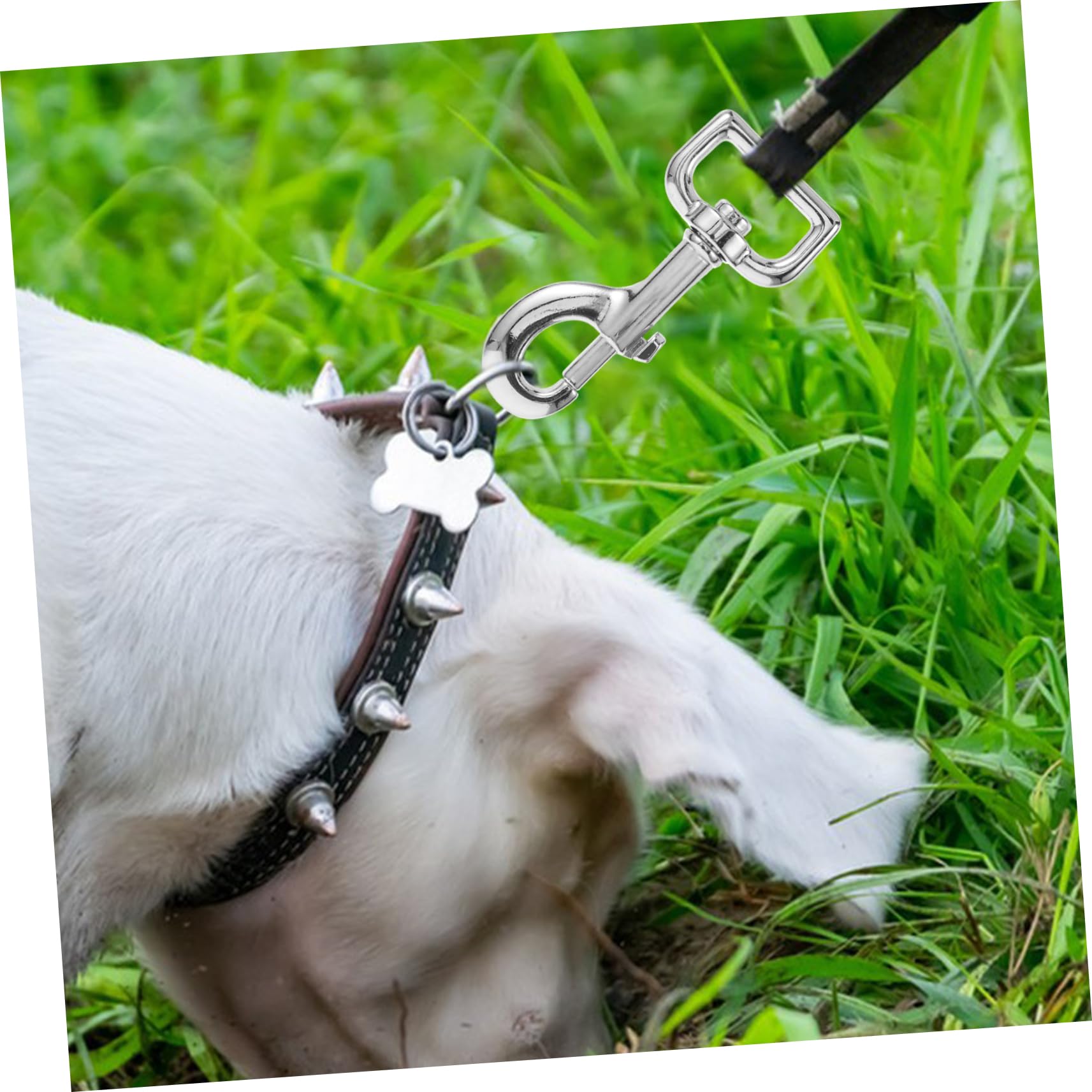 Sosoport 2pcs Metal Clasp Lightweight Pet Chain Connector Zinc Alloy Snap Hook Hooks Pets Dog Swivel Snap Hook Heavy Duty Trigger Snap Hook Pet Leash Clips Spring Pet Chain Ring Collar Belt