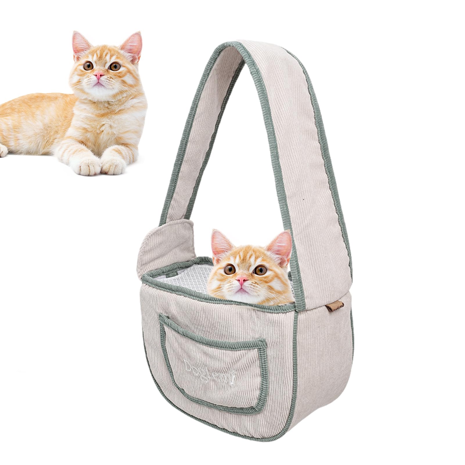 Sac de transport pour petit chien, chiot et chat - Sac de transport pour Pooch Doggy Doggie Yorkshire Chihuahua Baby (Beige)