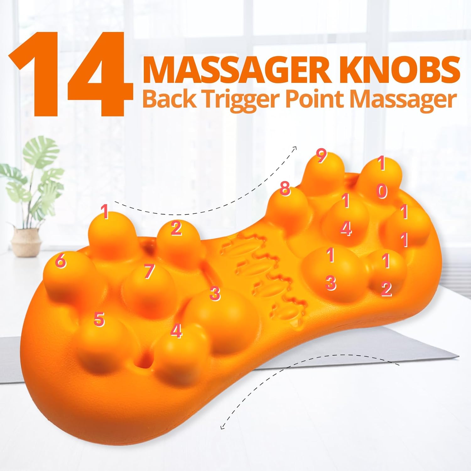 ZeenKind Psoas Release Tool Sciatica Pain Relief Devices with 14 Massager Knobs, Hip Massager for Hip Flexor, Myofascial Release, Piriformis, Upper & Lower Back Pain Relief - Image 2