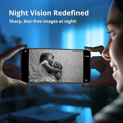 Miniatura 6 de Cámara de seguridad WiFi para interiores 2K PanTilt con detección de movimiento y seguimiento automático, visión nocturna, audio de 2 vías, sirena,