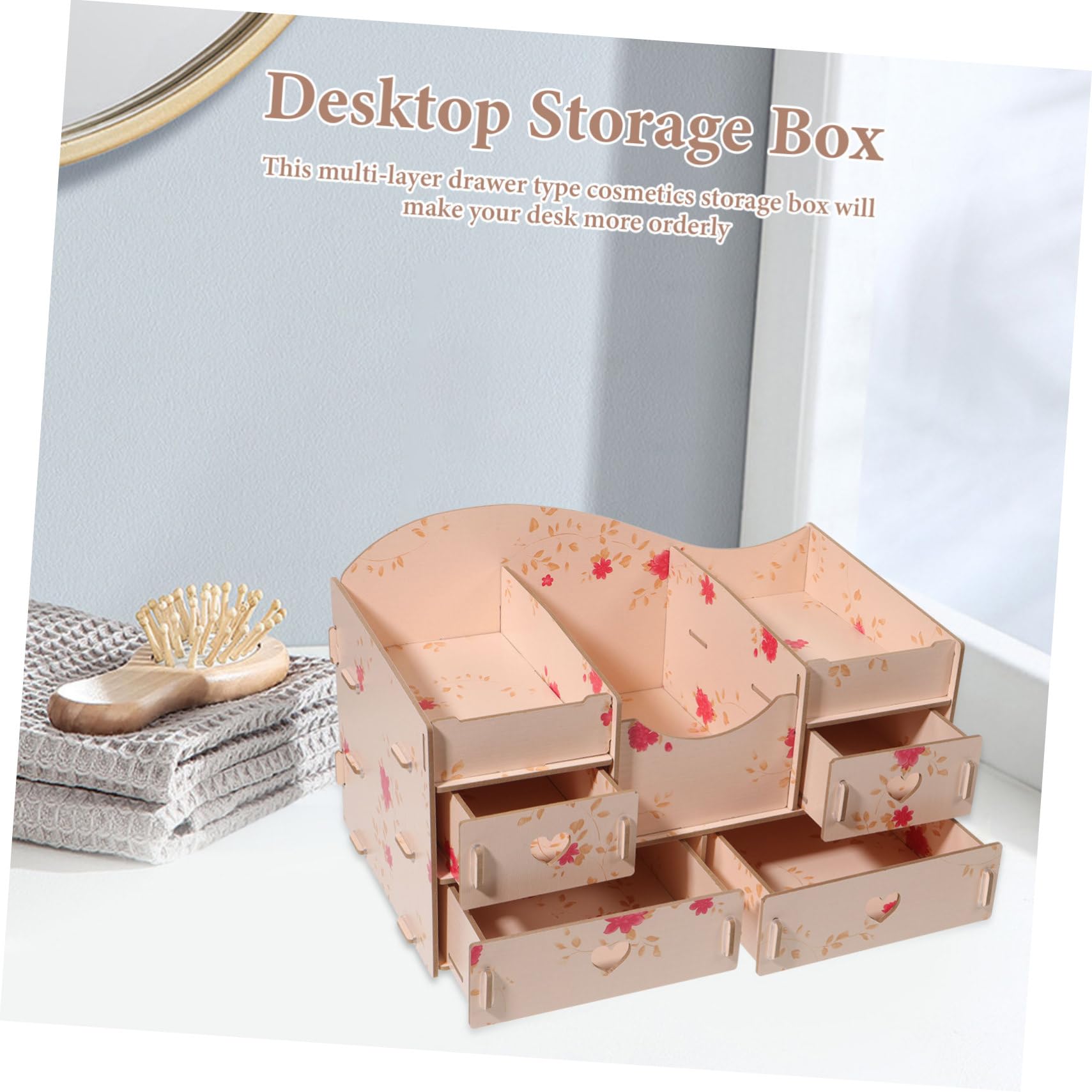 NUOBESTY Boîte De Rangement Pour Cosmétiques Organisateur De Maison Et Bureau Design Simple Et Pratique