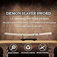 Vista 63 de Espada Demon Slayer para cosplay con soporte para cinturón, 41 pulgadas Kamado Tanjirou Fuego