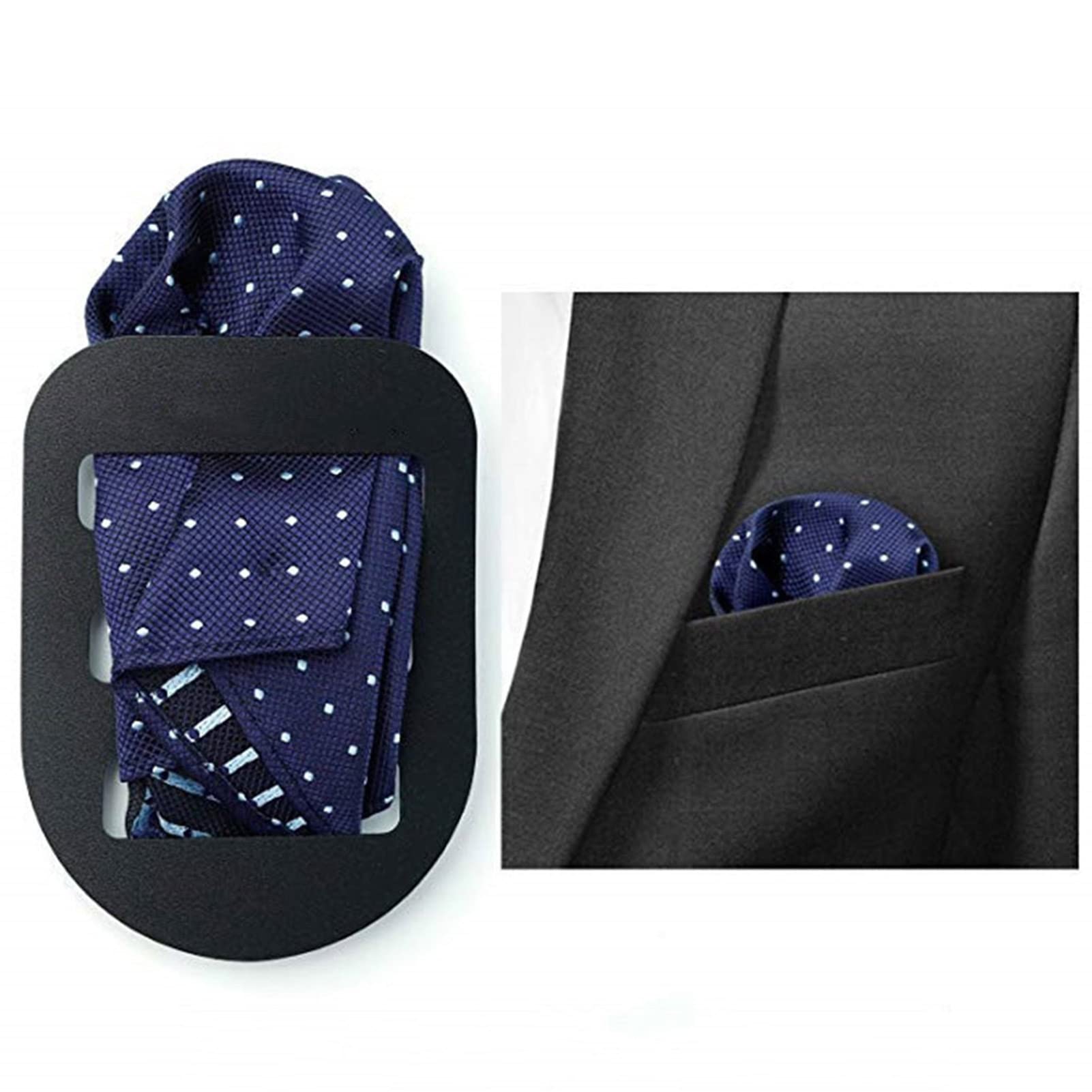 QFGasre Einstecktuch Halter Set – 2 Stück Mit Clip & Organizer Für Herren Anzüge, Hochzeit & Formelle Events, Unsichtbare Fixierung