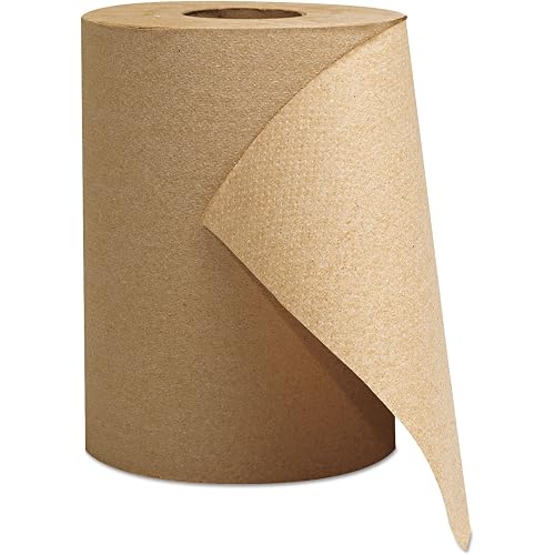 GEN 1804 Hardwound Roll Towels 1-Ply Brown 8-Inch x 300 ft 12 Rolls/Carton