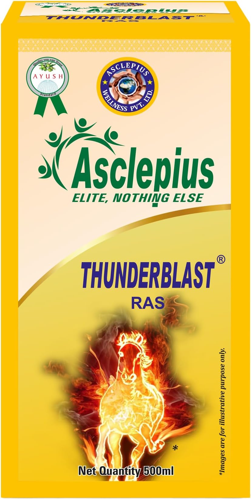 Asclepius Thuderblast Ras Enhances Physical Strength and Stamina, Boosts Natural Energy, Supports Vitality with Adaptogenic Herbs, Stimulant-Free - 500ml
