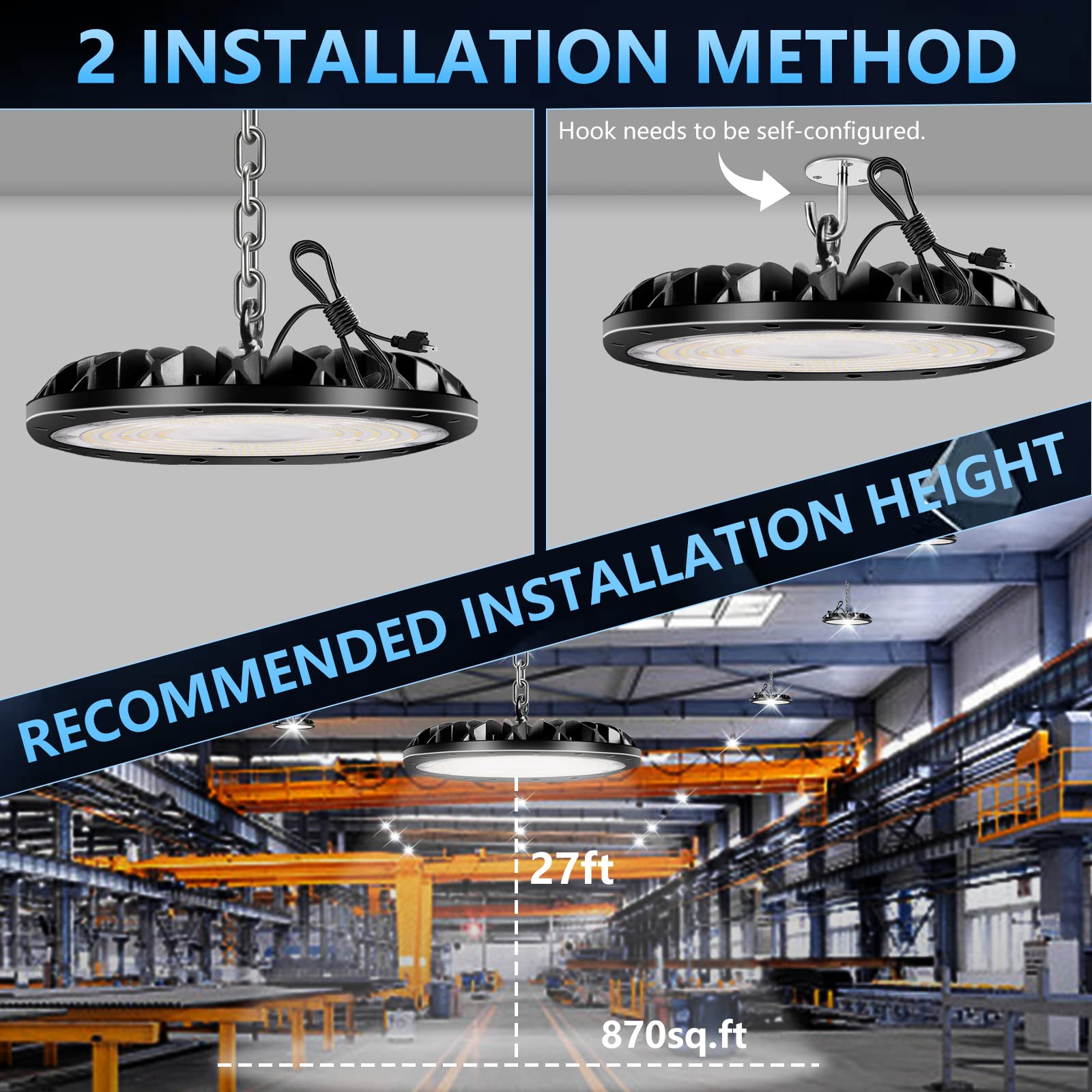 20Pack 300W UFO Led High Bay Light Business Commercial Warehouse Led Shop Lights | Industrial