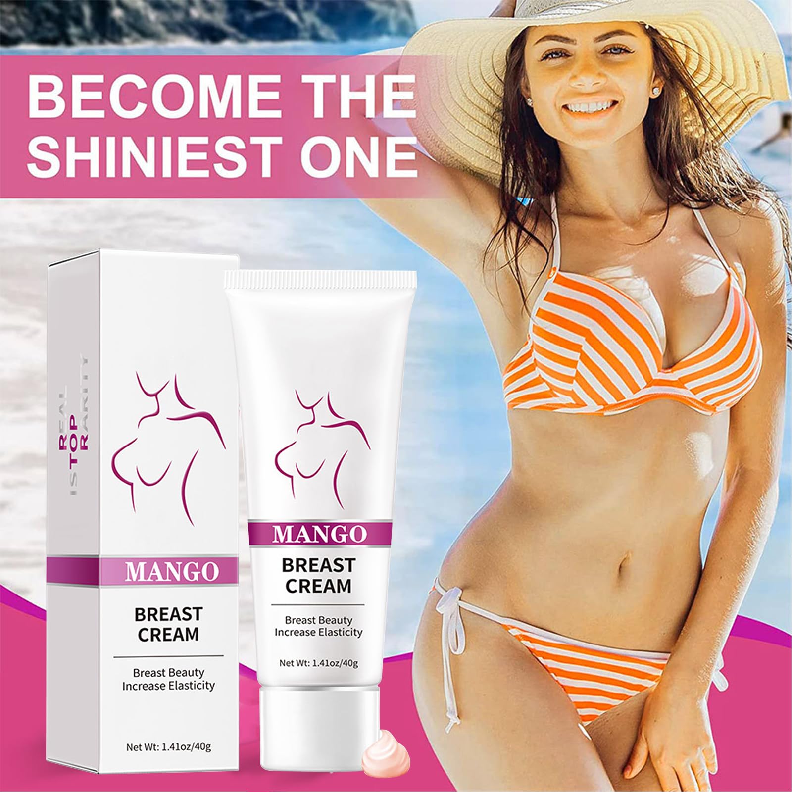 09 Crème d'amélioration de la Poitrine, 40g Crème Augmentante et Hydratante pour la Poitrine, Crème Raffermissante Et Lifting Pour Les Seins Crème De Massage Du Sein Crème