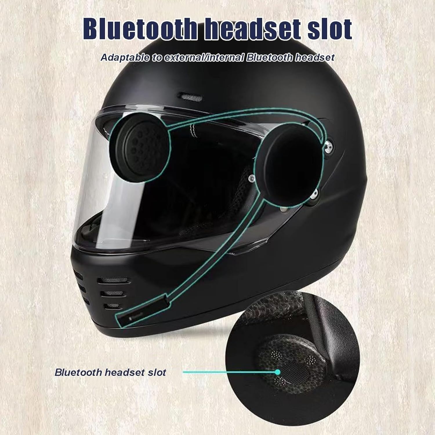 Kask szczękowy z Bluetooth, zintegrowany kask motocyklowy z podwójnym wizjerem, certyfikat ECE, kask integralny, z wbudowanym mikrofonem F3, rozmiar XXL = 63-64 cm