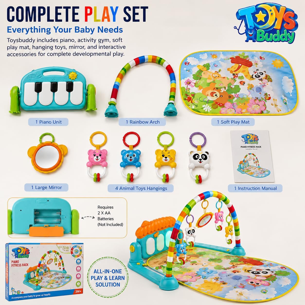 ToysBuddy Kick and Play Multi-Function ABS High Grade Plastic Piano Baby Gym and Fitness Rack Products — Amazon image 4