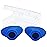 Super Sunnies Slim Flex UV Eye Protection FDA Compliant Eyeshields, Tanning Bed Goggles, Red Light Therapy Glasses - Blue