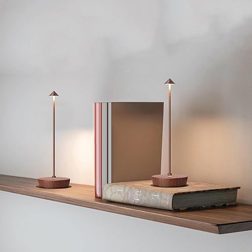 Miniatura 9 de SAKRINGT Paquete de 2 lámparas de mesa inalámbricas recargables, 6000 mAh, a prueba de agua, atenuación continua, moderna, portátil, luz de mesa LED