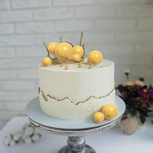 Miniatura 108 de Rsstarxi 30 piezas de bolas de burbujas para decoración de tartas, bolas de espuma, mini globo para cupcakes, decoración de bricolaje para baby Oro