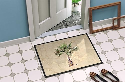 Miniatura 4 de Caroline's Treasures 8480JMAT - Felpudo de palmera de 24 x 36 pulgadas, para interiores y exteriores, para entrada, antideslizante, lavable, pelo