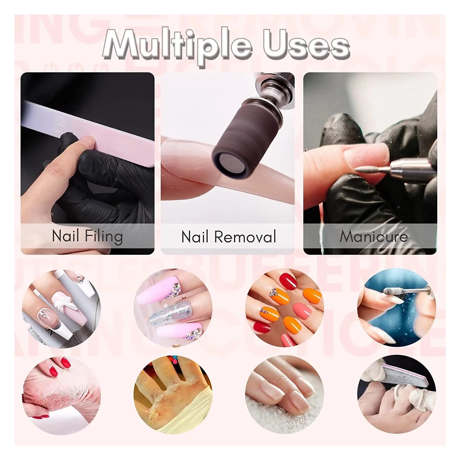 Colector de polvo de uñas, Máquina recolectora de polvo uñas 60W, aspiradora mejorada, ventilador extractor limpiador