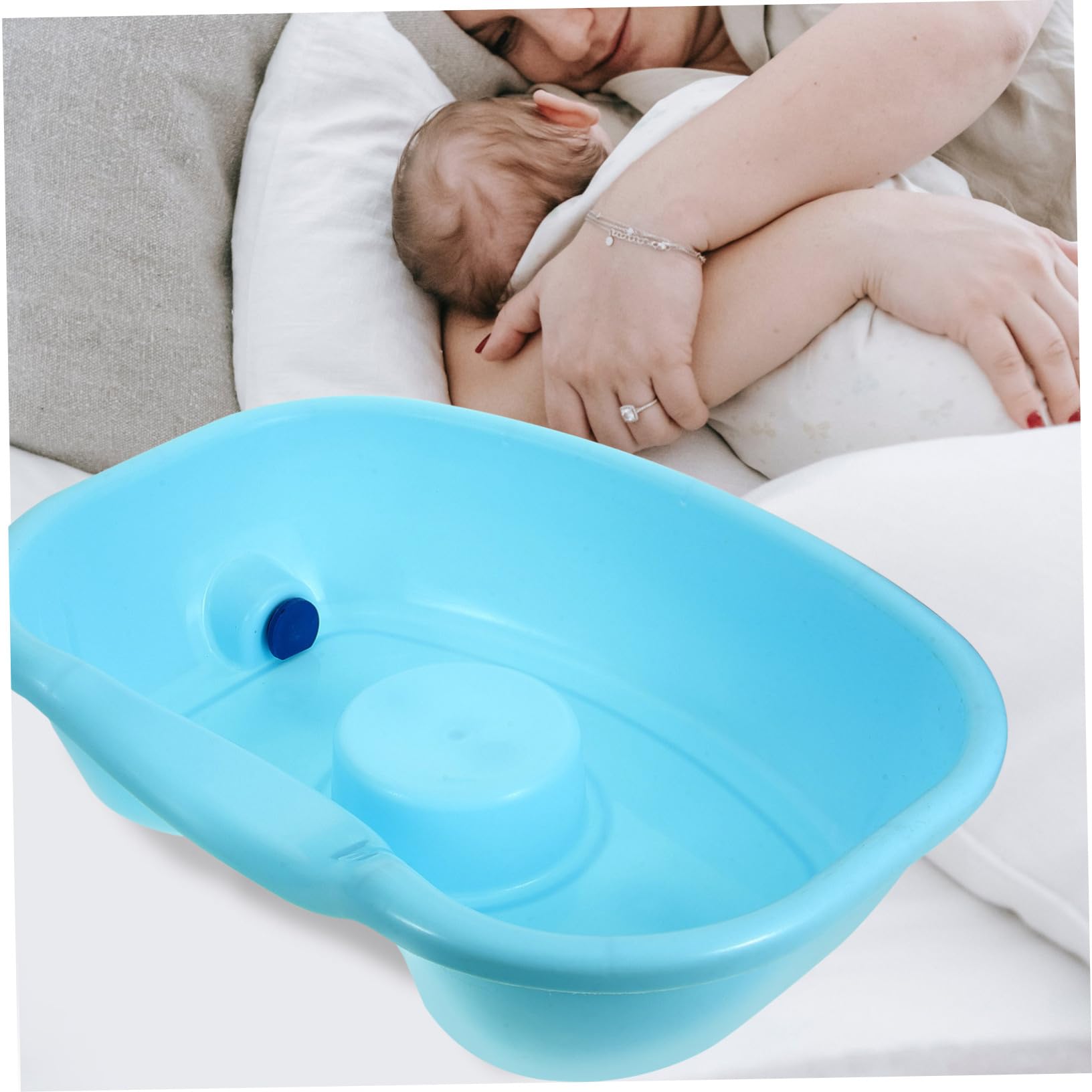 GALPADA Lavatesta Bacinella in Plastica Portatile Design Ergonomico per Lavare i Capelli per Spalle e Collo per Utilizzo Domestico e Riposo