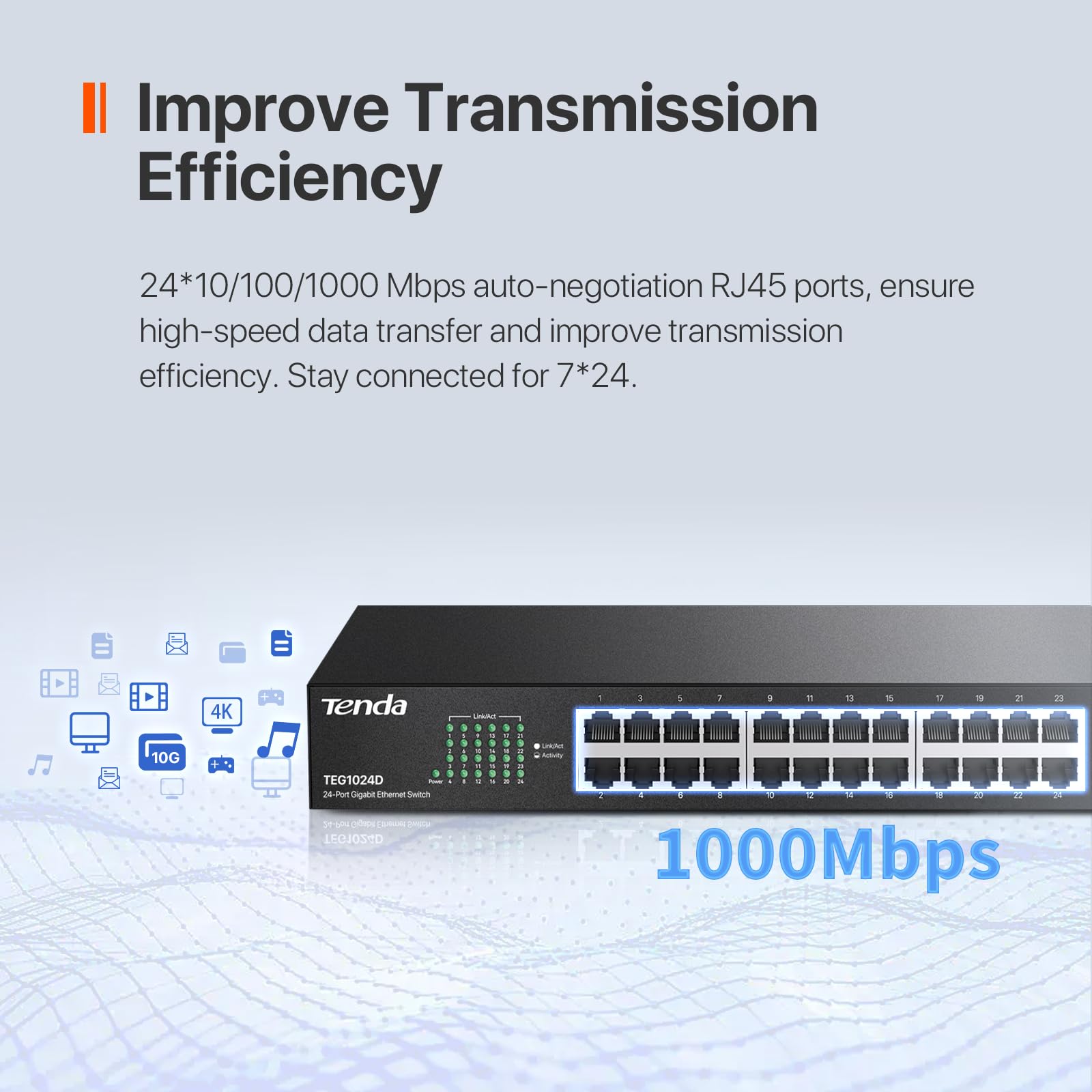 Tenda TEG1024D 24-Port GE Switch -