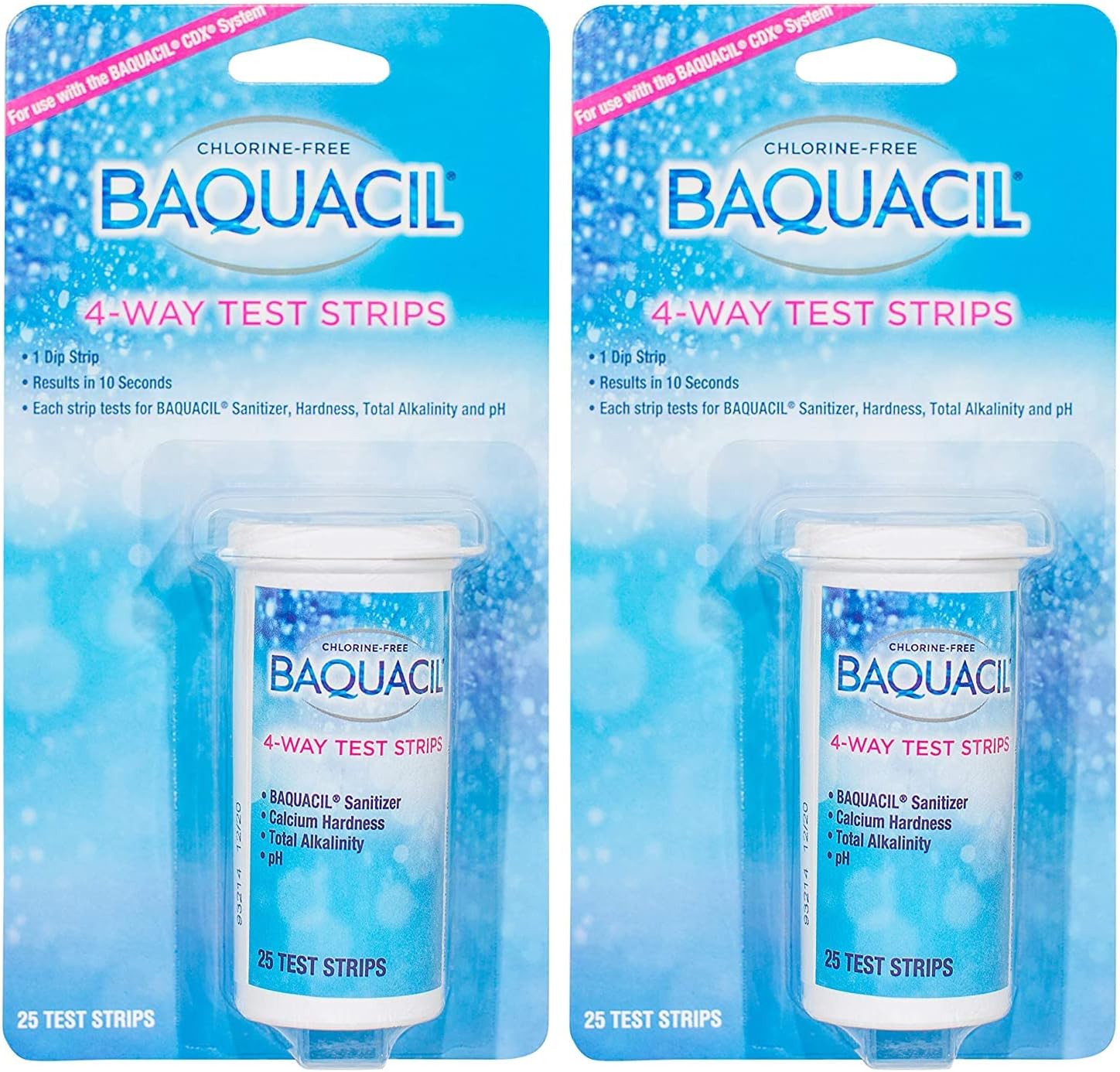 Baquacil 4 Way Test Strips (25 count) (2 Pack)