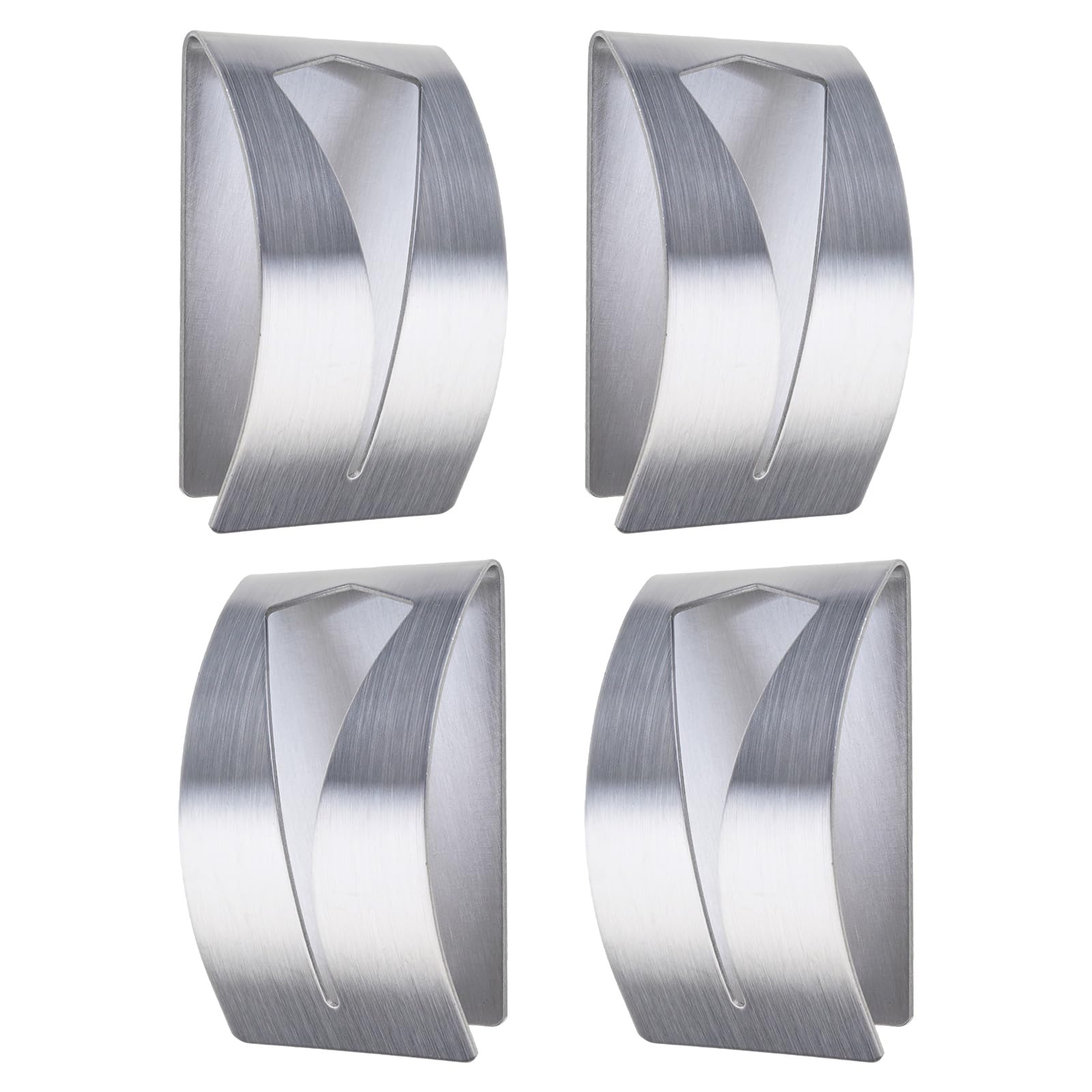 Hdoytxxm Silver 4Pcs Rustproof Metal Towel Hooks Wall Mounted For Bathroom Kitchen Shower Organizers Easy Install Not Residues Wall Mounted Kitchen Towel Rack