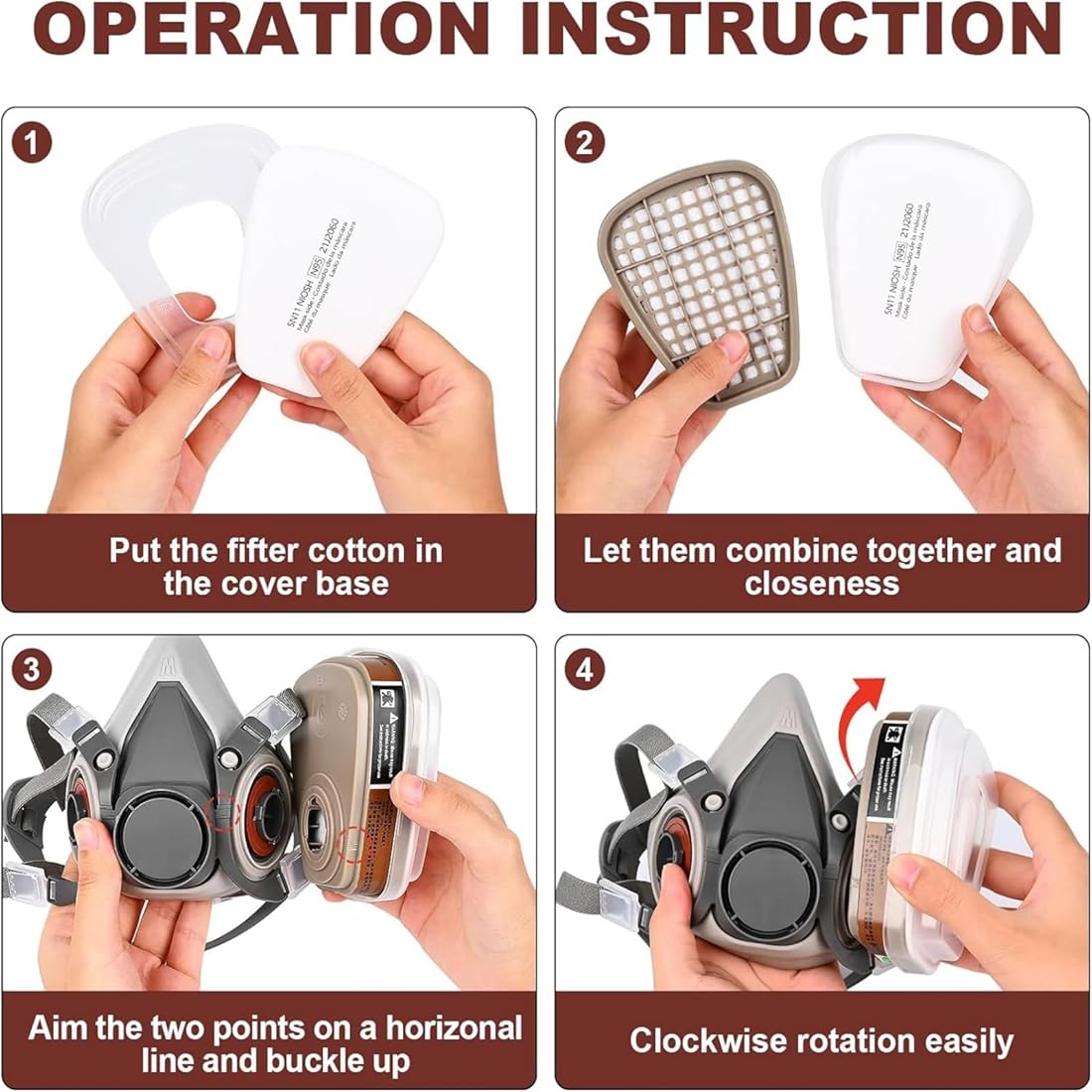 CaKentr Respirator Ask – Respirator Ask With 60926 Filters – 6100