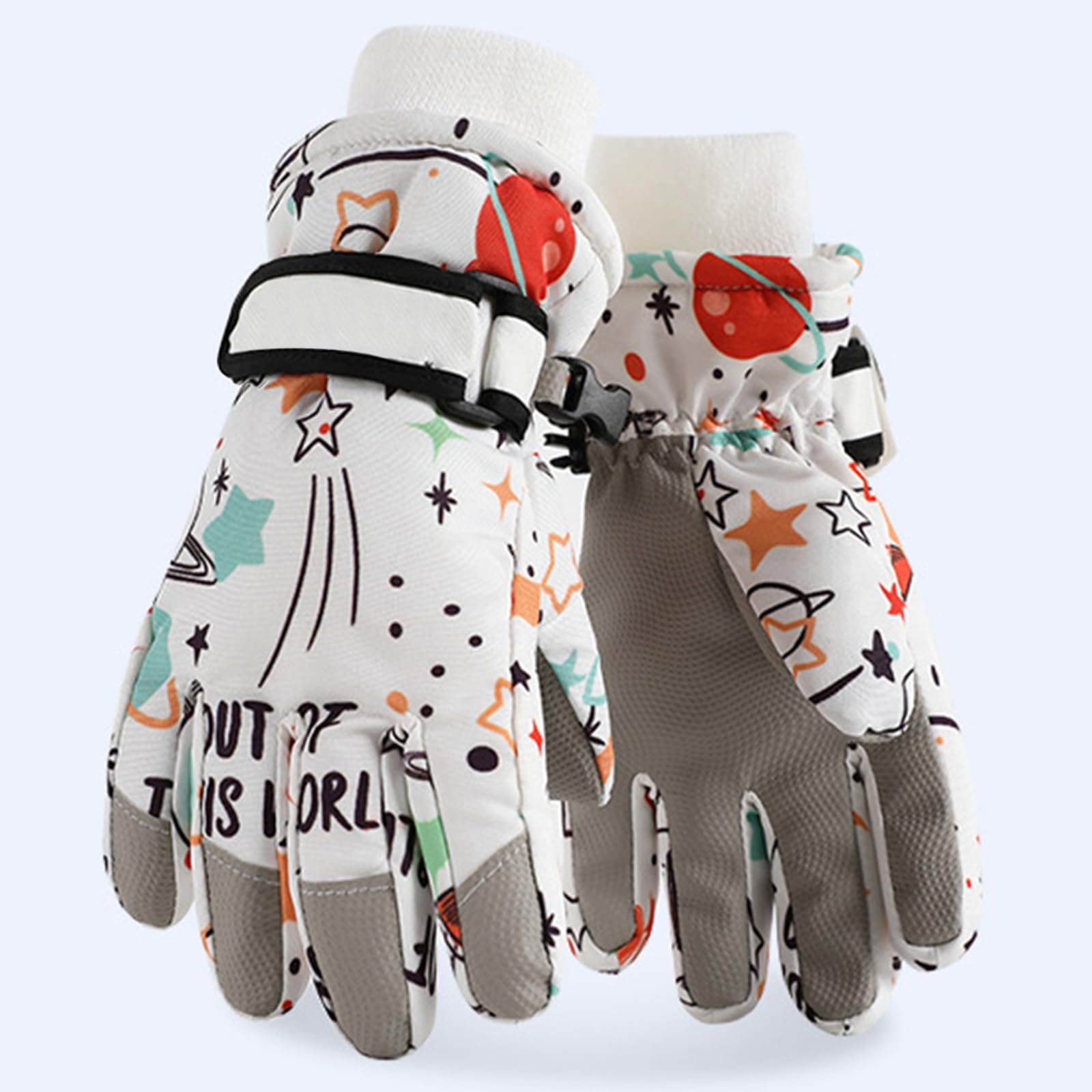 Guantes de nieve de invierno para niños de 7 a 12 años, resistentes al agua, cálidos, guantes de esquí, guantes de invierno cálidos de forro polar, guantes de esquí impermeables