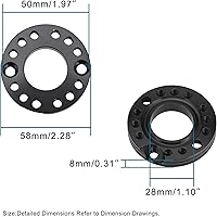 Vista 2 de GOOFIT Adaptador espaciador de carburador negro de 1.102 in para colector de admisión de repuesto para 50cc 70cc 90cc 125cc Sunl Taotao NST ATV Quad